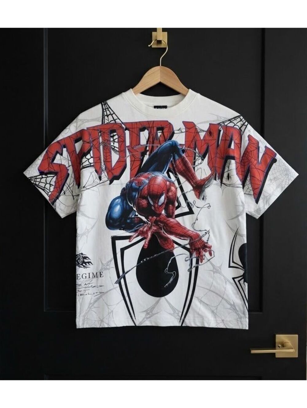 Civil Regime x Spider-First Strike Tee in Butter XL.
